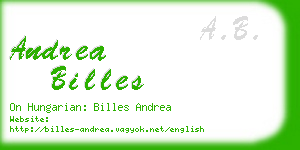 andrea billes business card